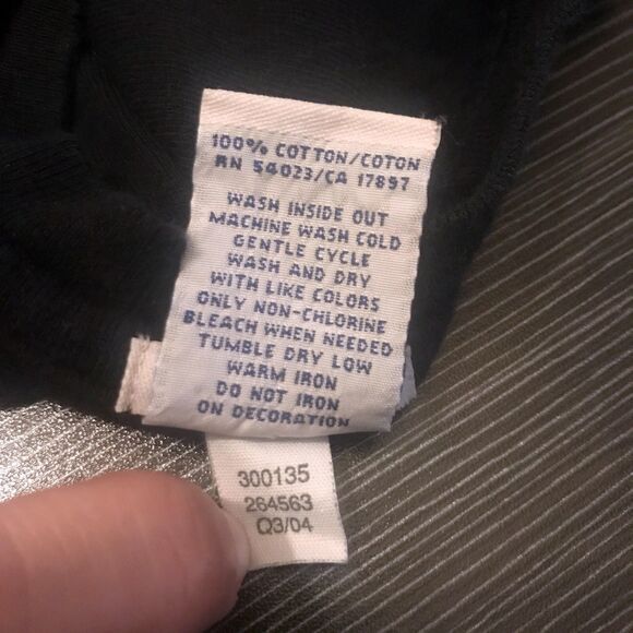 Y2K Devil T-shirt Womens XL Black Spellout Horns Cap Sleeve Old Navy Gothic VTG - Picture 8 of 8